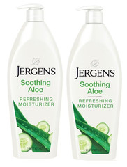 Jergens Soothing Aloe Body Lotion Aloe Vera Cucumber Hydralucence 21 oz (Pack-2)