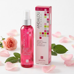 Andalou Naturals 1000 Roses Floral Toner 6oz Rose Stem Cells Sensitive Skin