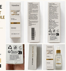 Viareline Exfoliant Rice Ampoule 30ml Beta White Niacinamide Radiance Boost
