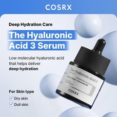 COSRX Pure Sodium Hyaluronic Acid 3% Serum, 0.67 Fl Oz (Pack of 1), White