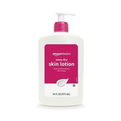 Amazon Basics Body Lotion For Dry Skin with Vitamins B5 & E, Clean Scent, 16 fl