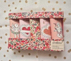 Cath Kidston With Love Cassis And Rose 5 Hand Cream Set NEW IN BOX Angels Hearts