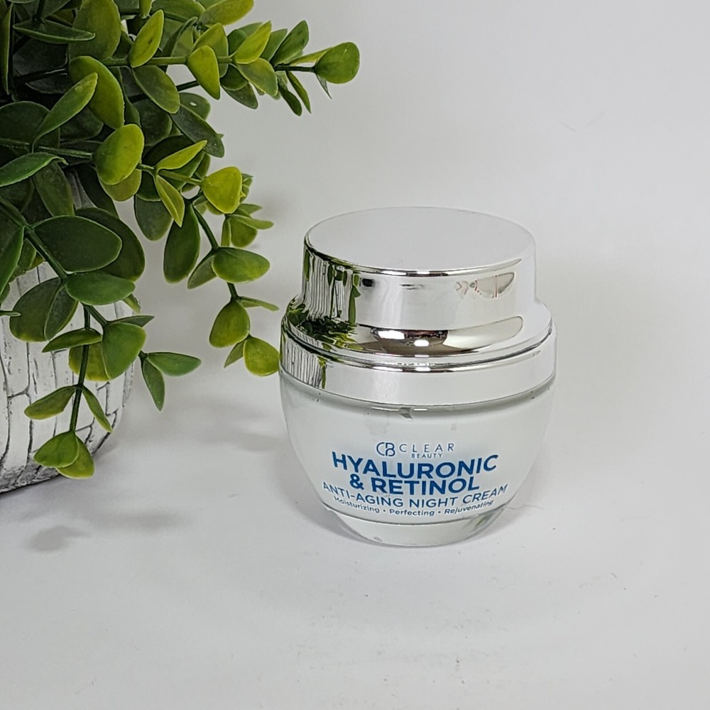CB Clear Beauty Hyaluronic & Retinol Anti-aging Night Cream Rejuvenates 1.69 oz