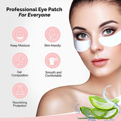 100 Pairs Natural Hydrogel Eye Gel Pads – Collagen and Aloe Vera Patches for…