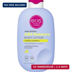 eos Shea Better Body Lotion Vanilla Cashmere, 24-Hour Moisture Skin Care, Lightw
