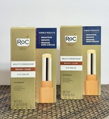 *2 Pack* RoC Multi Correxion Revive + Glow Eye Balm w/ Vitamin C, 0.14 oz. / 4 G