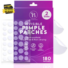 Invisible Pimple Patches for Face (180 Count), Zit Patches for Spot Cover, Hydro