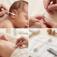 400pcs CGR Baby Safety Cotton Swabs with Large Tips for 80 Count (Pack of 5)