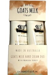 2 PACK – GOATS MILK HAND CREAM DUO WITH MANUKA HONEY 2X 125ML.