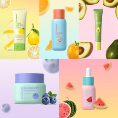 QUIYUM Fruit Skincare for Teens, 5 Daily 5PCS(skincare set), Multicolor