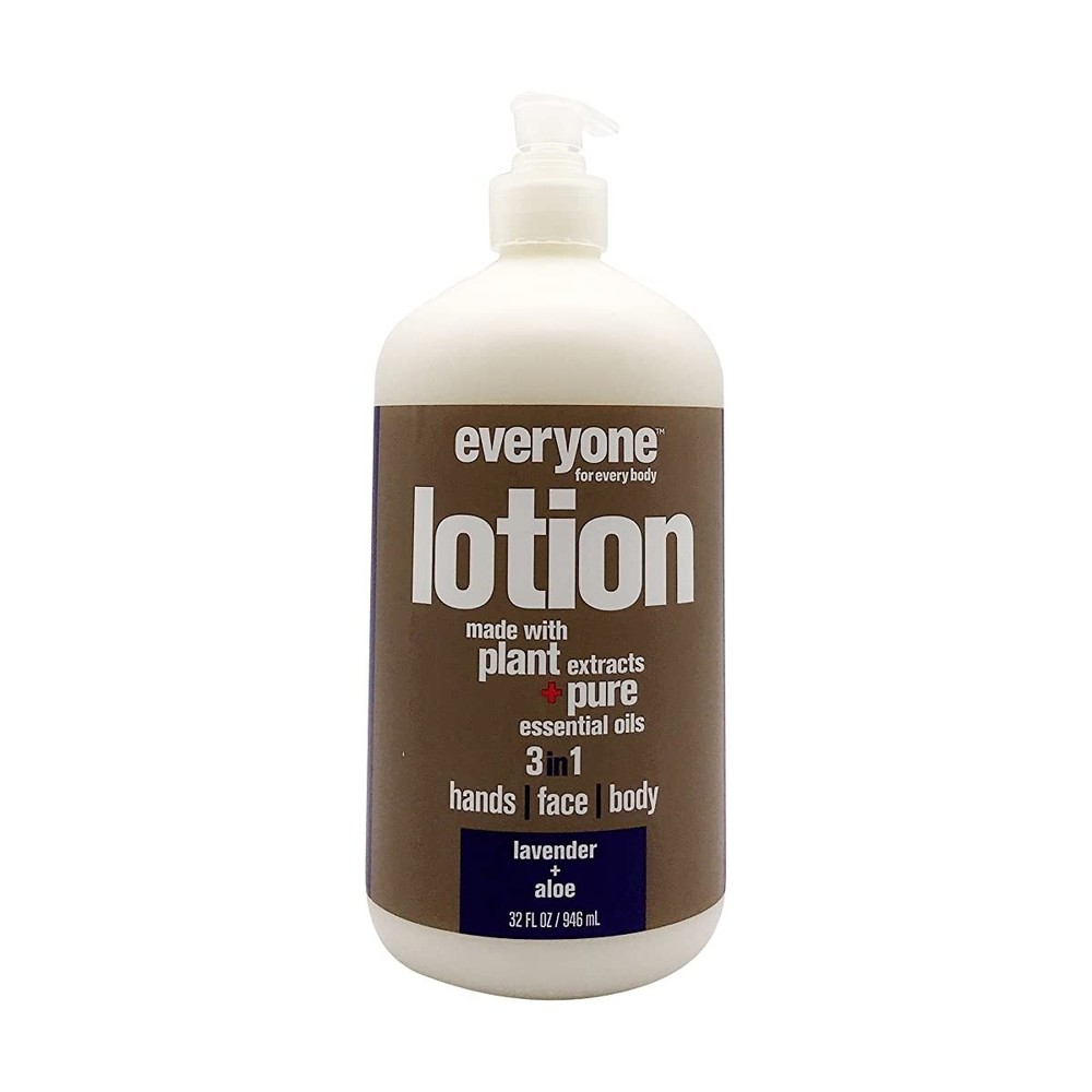 Everyone Lotion Lavender Aloe 32 Oz Skin Moisturizer for Hands and Body