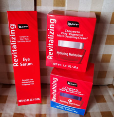 b-pure Revitalizing Hydrating Night Cream, Moisturizer & Eye Serum Set