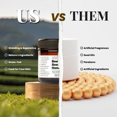 Santa Cruz Paleo, Beef Tallow, Beeswax & Honey 1 Ounce (Pack of 1), White