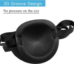 2PCS Adjustable 3D Eyepatch, Comfortable Medical Eye Patches for All Ages