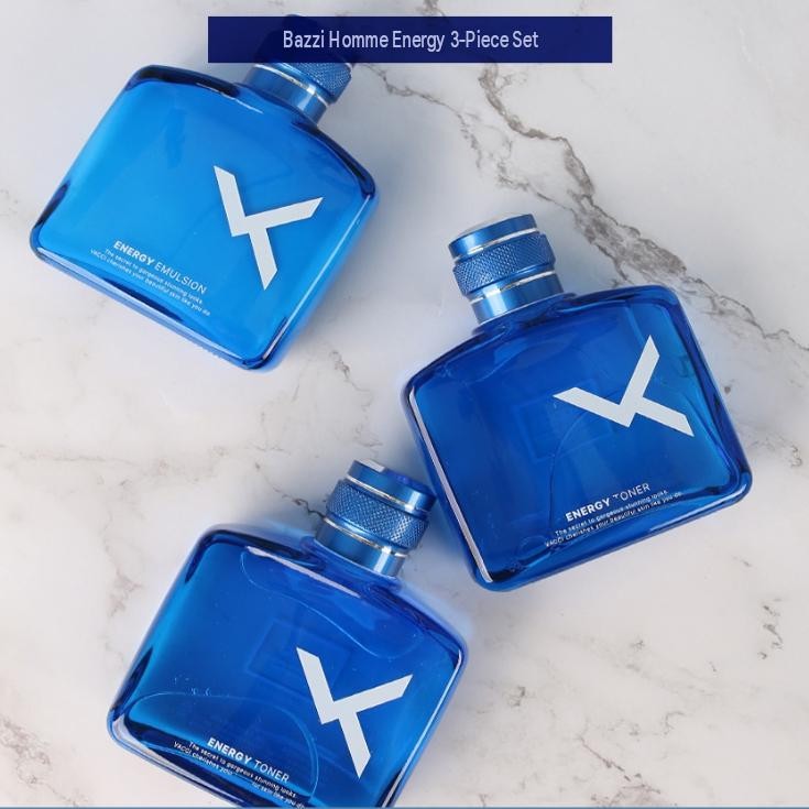 VACCI Homme Energy Skin Care Set (2 Toner + 1 Emulsion) 3-items For Men Set NEW