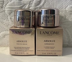 2x Lancome Absolue Soft Cream & Revitalizing Eye Cream .16oz/5ml Exp 11/2027 NIB