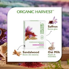 Organic Harvest Kumkumadi Radiance Facial Kit With Saffron, Sandalwood 40g t817