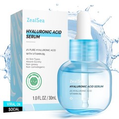 ZealSea Hyaluronic Acid Serum for Face Hydrating Microneedling Serum EWG Cert…