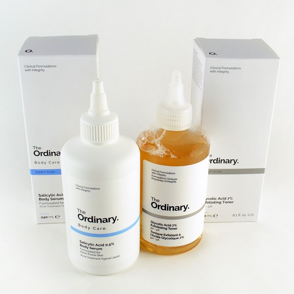 The Ordinary Glycolic Acid 7% Exfoliating Toner/ Salicylic Acid 0.5% Body Serum