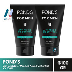 POND&rsquo;S Men Icy Foam Face Wash Anti Acne Oil Control Dark Spot Calm Soothe Bright