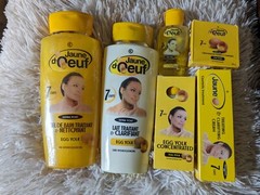 Jaune D’oeuf Clarifying Lotion, Serum, Bath Gel, Face Cream, Oil, Tube Cream 6pc