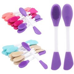 20 Pcs Silicone Face Mask Applicator, 2 in 1 Double-Sided 20Pcs, Pink, Purple