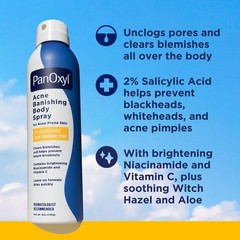 PanOxyl Acne Banishing Body Spray with 2% 6 Ounce (Pack of 1), White