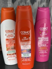COSMO Glow White 3x500ml Body Lotion Brightening Whitening Niacinamide Papaya