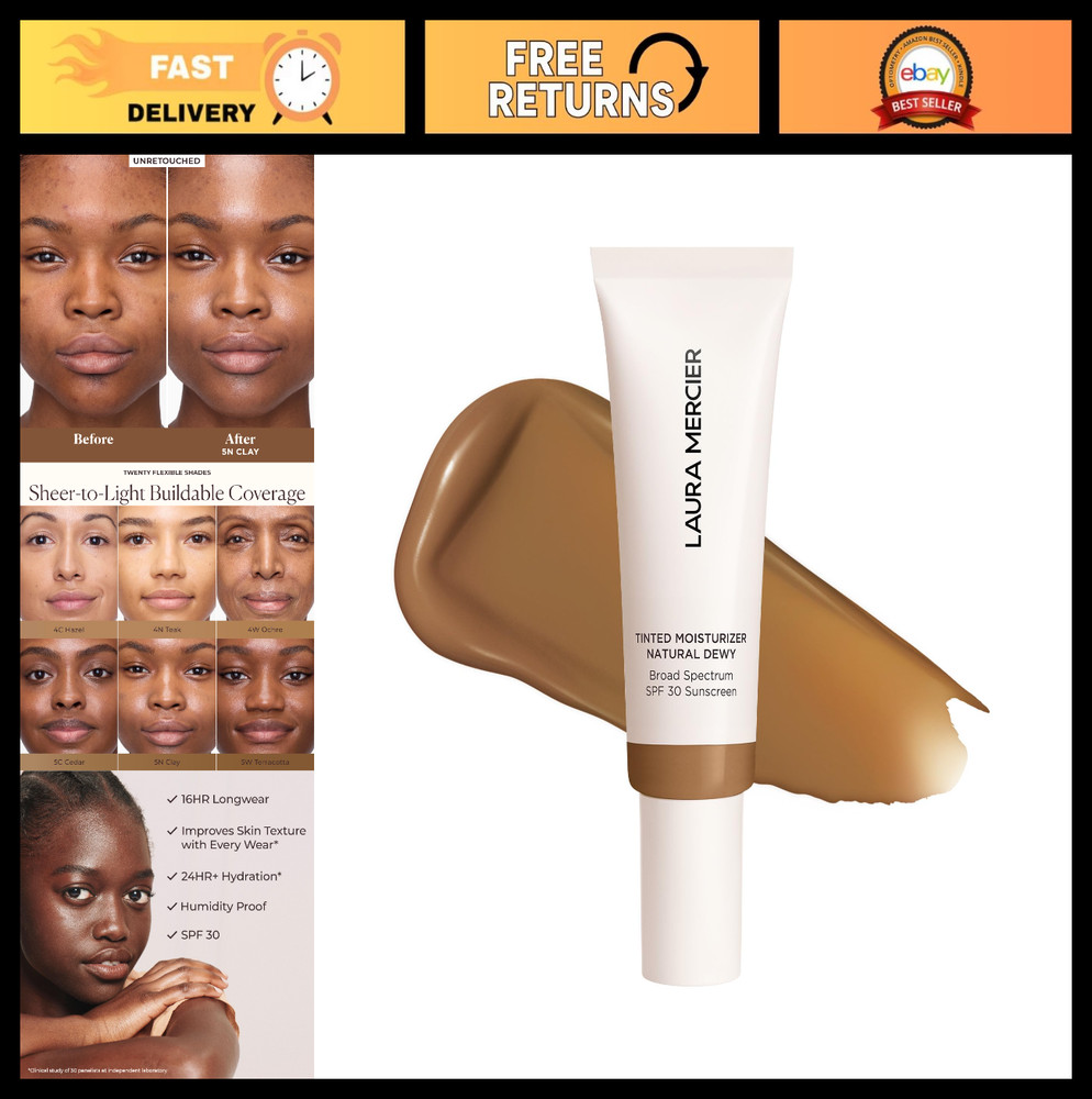 Tinted Moisturizer with SPF 30 – 24HR Hydration, Sheer to Light Coverage, Dewy F