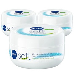 3 NIVEA Soft Moisturizing Cream Face Body Hand Lotion w/ Jojoba Oil 6.8 oz *New*