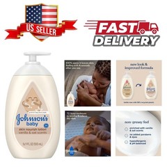 Johnson&rsquo;s Vanilla&oat, 16.9 Fl. Oz.skin Moisturizing Baby Lotion for Dry Skin