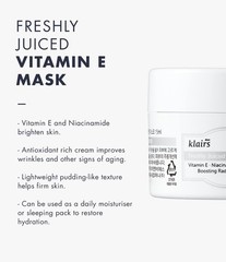 DearKlairs Freshly Juiced Vitamin E Mask, Moisturizer, 0.5 Fl Oz (Pack of 1)