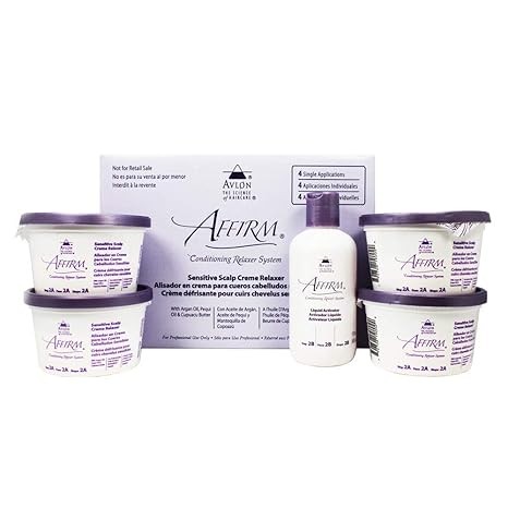 4-Step Hair Conditioning Lye Relaxer Kit for Silky Straight & Healthy Hair
