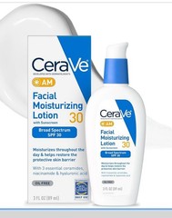 CeraVe AM Facial Moisturizing Lotion with Sunscreen SPF 30 3oz. 12/27