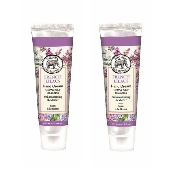 Michel Design Works French Lilacs Floral 1 Ounce Tube Hand Cream Set of Two