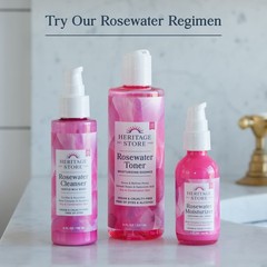 Heritage Store Rosewater Facial Toner with 8 Ounce (Pack of 1), Rose