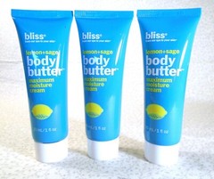 Lot of (3) BLISS Lemon + Sage Body Butter – 1.0 oz. each – Sealed