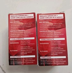 Loreal Revitalift Eye Cream Anti-Wrinkle Firming Soothing Depuff 0.5fl.oz X 2