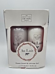 The Scottish Fine Soaps Co Au Lait Hand Soap & Lotion Gift Set 16.9 fl oz x2 NIB