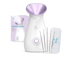 Pure Daily Care NanoSteamer Large 3-in-1 Nano Ionic Facial Steamer White/ Purple