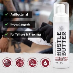 Hustle Bubbles Deluxe Foaming Tattoo Soap 7 Fl Oz Antimicrobial Skin Cleansing
