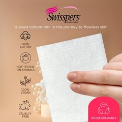 Swisspers Premium Facial Cleansing Pad 100 Cotton Ultra Soft Extra Large 50