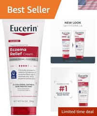 Steroid-Free Eczema Body Cream Enriched with Colloidal Oatmeal, 14 OZ Tube