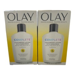 (2) New Olay Complete SPF 15 Moisturizer Lotion-Normal, 6 fl oz Exp Date:06/2027