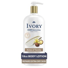 Ivory Hand & Body Lotion, 24hr Moisturizing, 18 Fl Oz (Pack of 1), White