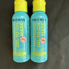 FREEMAN Warming GEL-TO-OIL MASK GINGER + GLYCERIN 1.7oz EACH ~ NEW (x2)