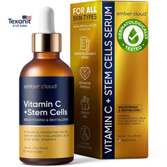 Vitamin C Serum for Face with Stem Cells Hyaluronic Acid Vitamin E Aloe Vera for