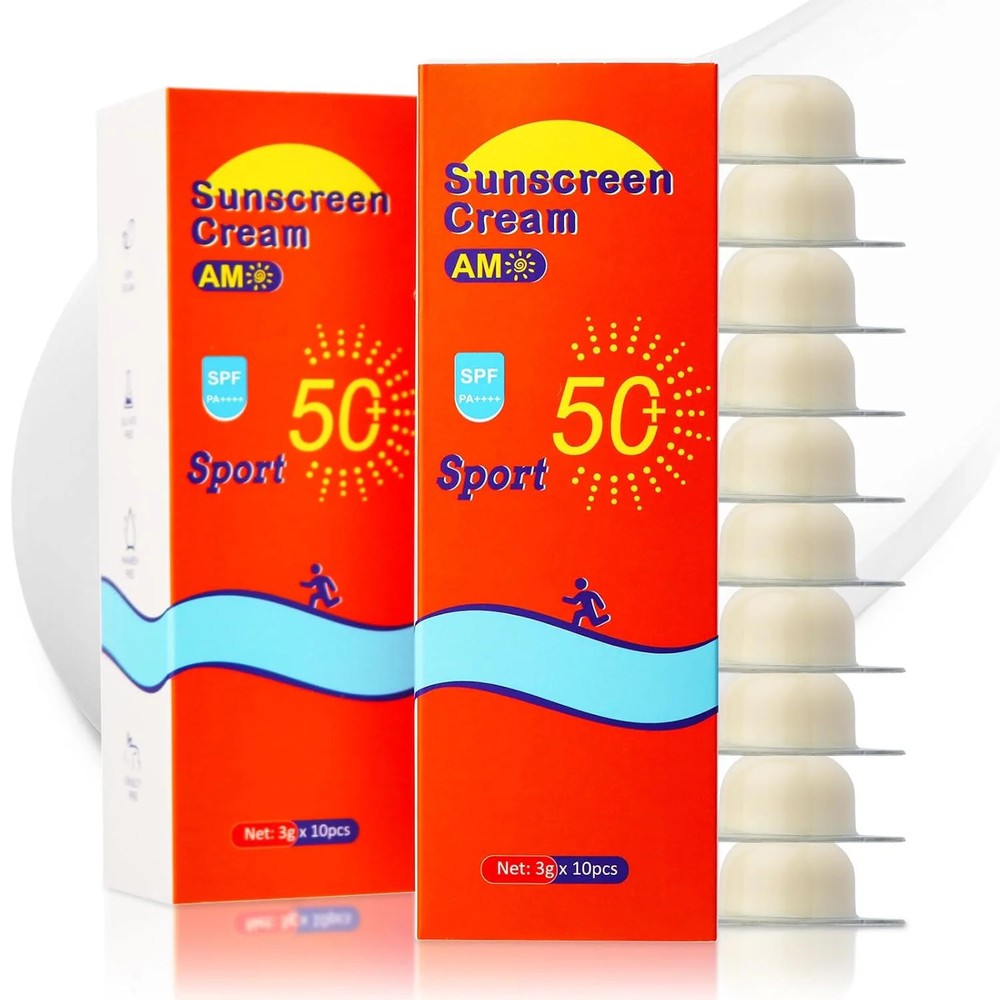 20 Pods Mini Sunscreen Bulk – SPF 50 Travel Size Packets, Small Sunblock for Fac