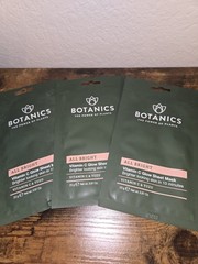 LOT (3) BOTANICS ALL BRIGHT VITAMIN C GLOW SHEET MASKS – VITAMIN C & YUZU