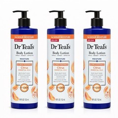 Dr Teals Citrus Body Lotion Glow Radiance 18oz Moisture 3 Pack